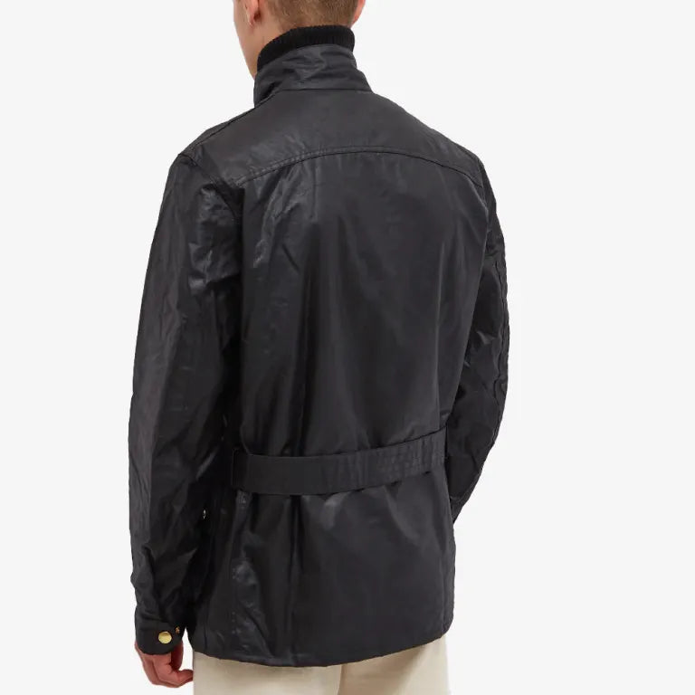 Barbour International Union Jack Wax Jacket Black