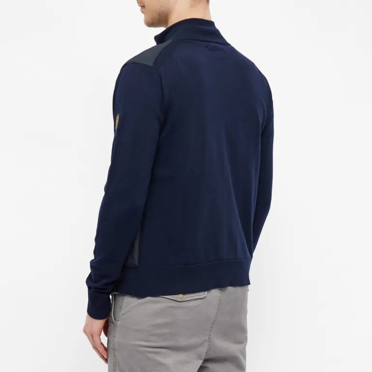 Belstaff New Kelby Zip Cardigan Washed Navy