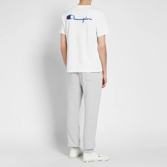 Champion Reverse Weave Rear Script Logo T-Shirt White