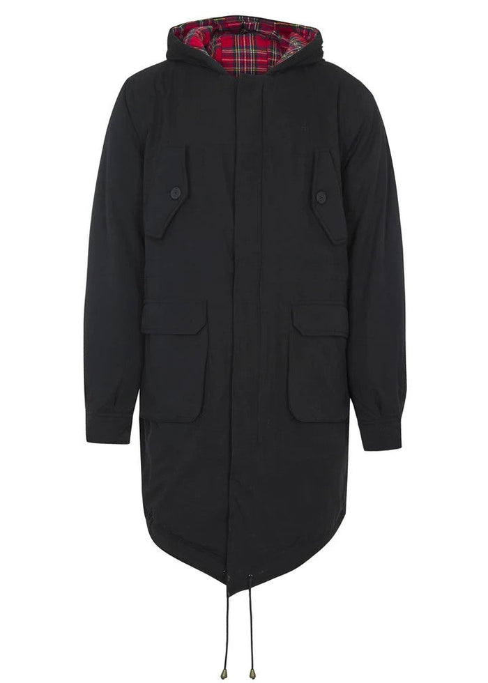 Merc Tobias Fishtail Parka Black