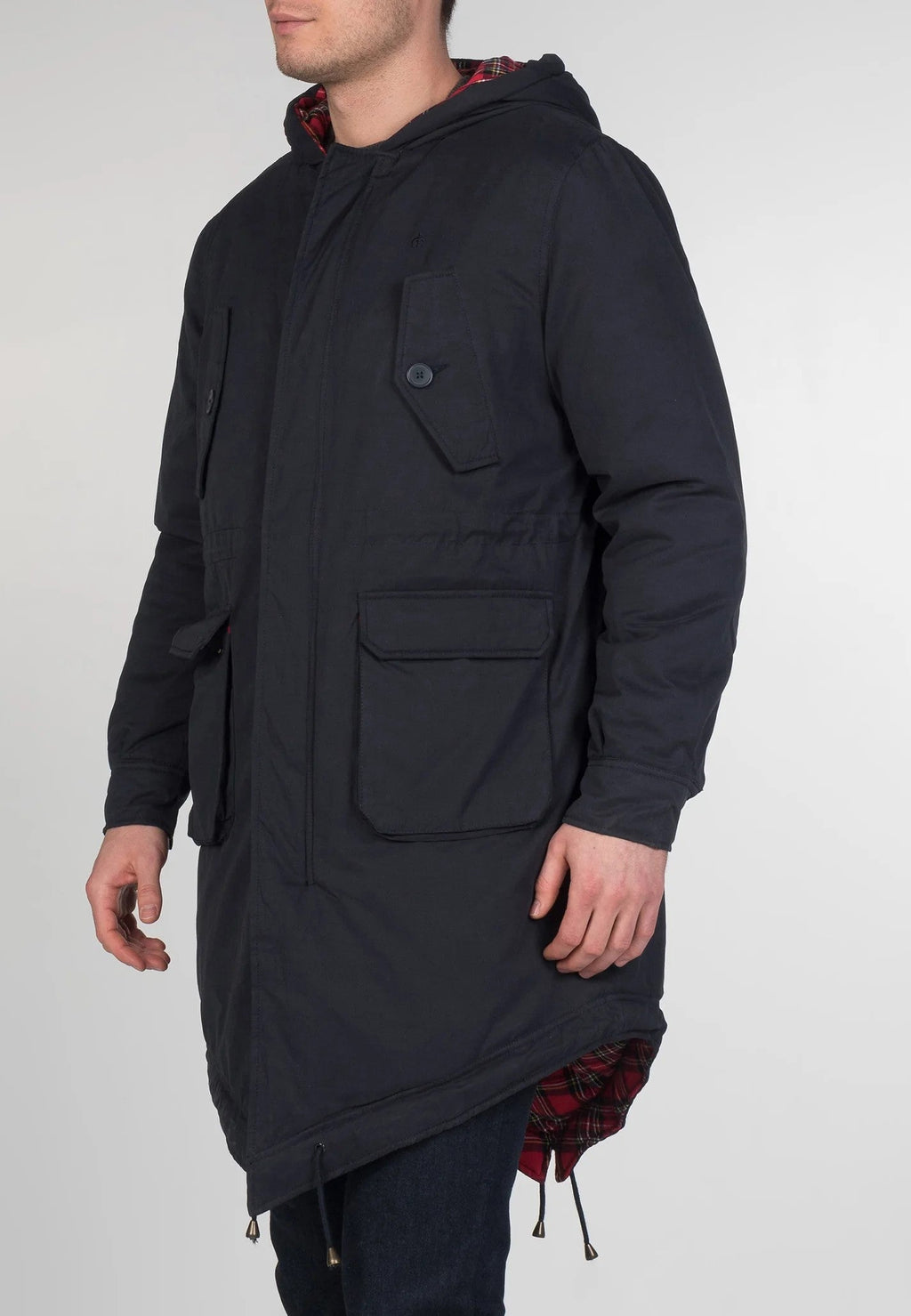 Merc Tobias Fishtail Parka Navy
