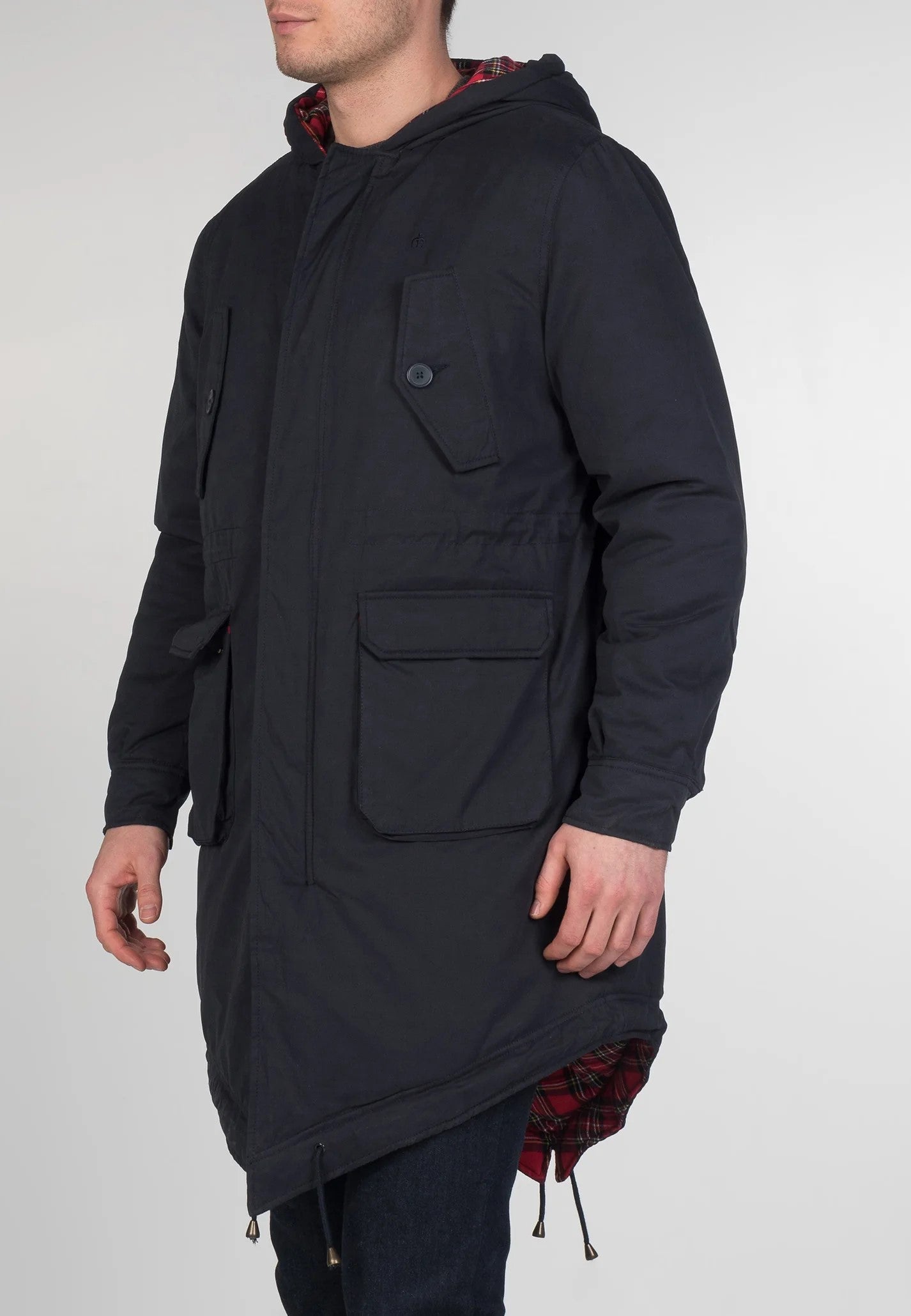 Merc Tobias Fishtail Parka Navy