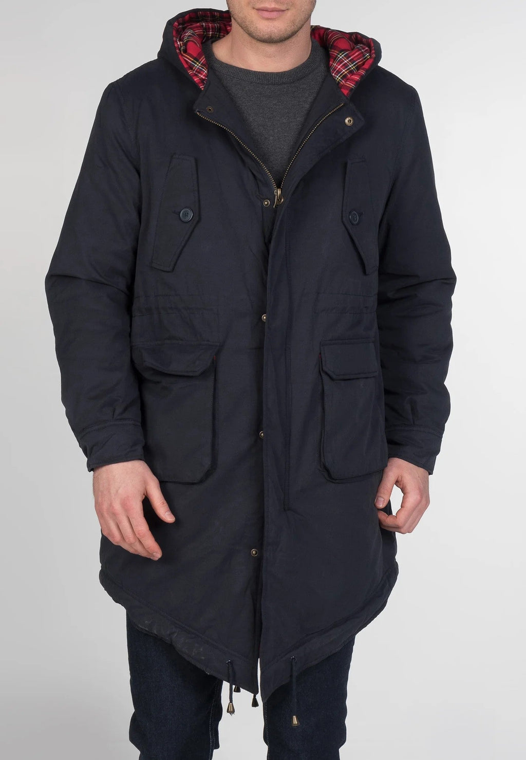 Merc Tobias Fishtail Parka Navy