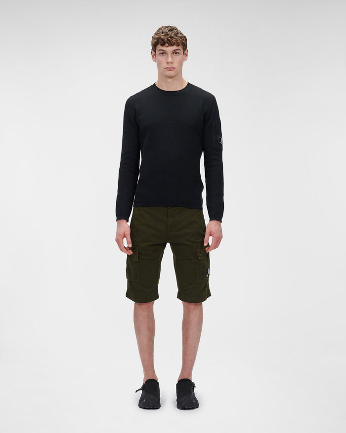 C.P. Company Stretch Sateen Cargo Shorts Ivy Green