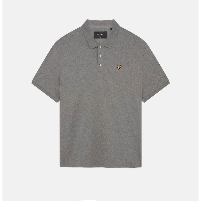Lyle & Scott Men's Plain Polo Shirt Light Grey Marl