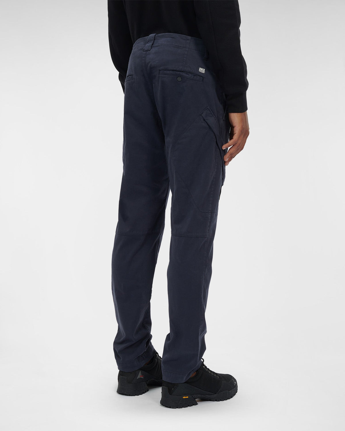 C.P. Company Stretch Sateen Cargo Pants Ergonomic 138A Fit Total Eclipse Blue