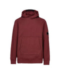 C.P. Company Diagonal Raised Fleece Pullover Hoodie Port Royal Red