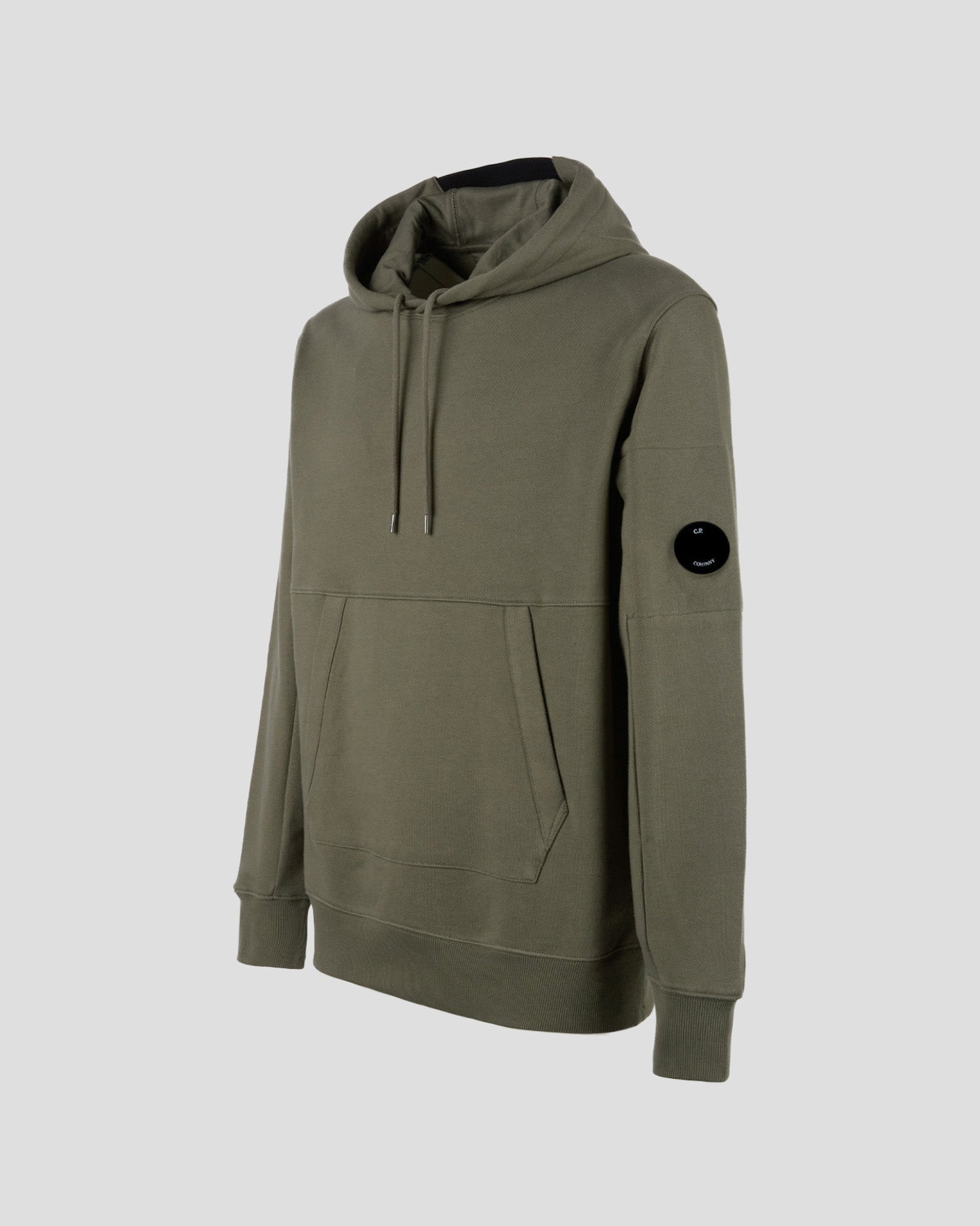 C.P. Company Diagonal Raised Fleece Pullover Hoodie Thyme Green