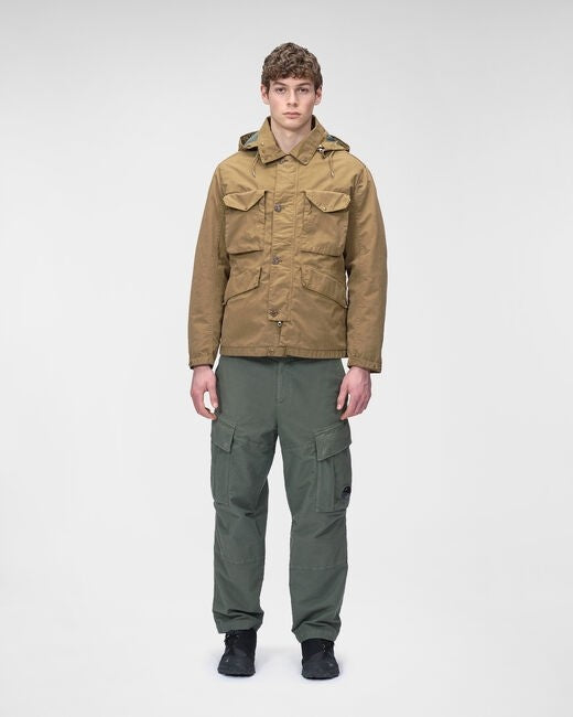 C.P. Company 50 FILI RUBBER Goggle Jacket Cumin Brown
