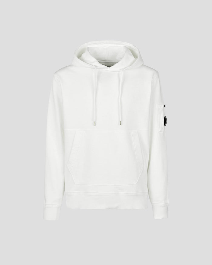 C.P. Company Cotton Fleece Hoodie Gauze White