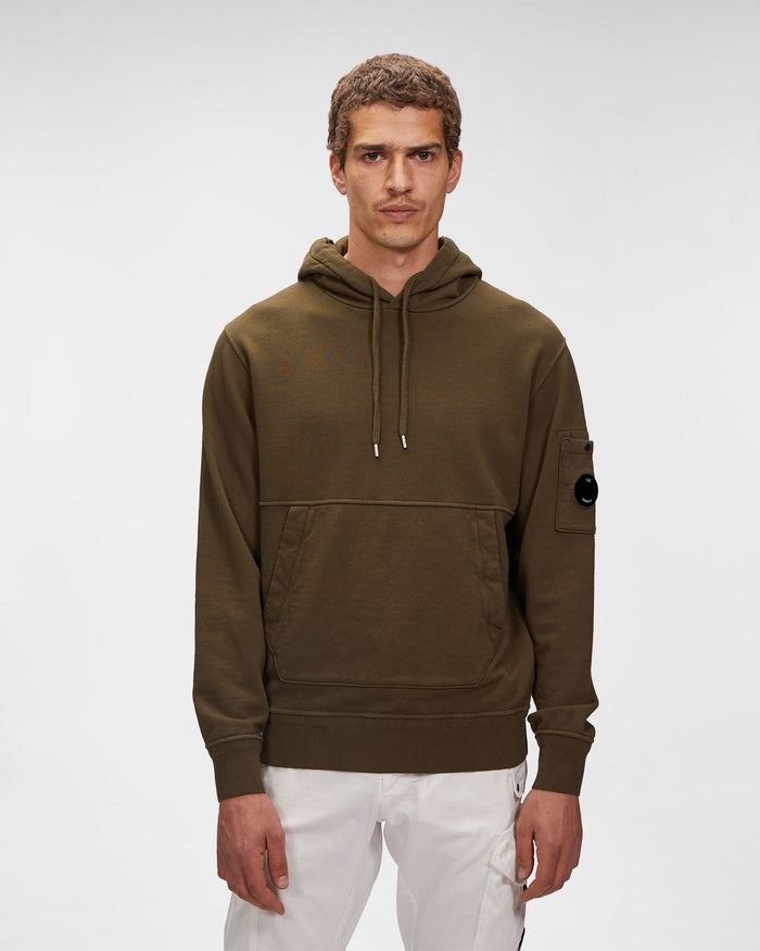 C.P. Company Cotton Fleece Hoodie Ivy Green