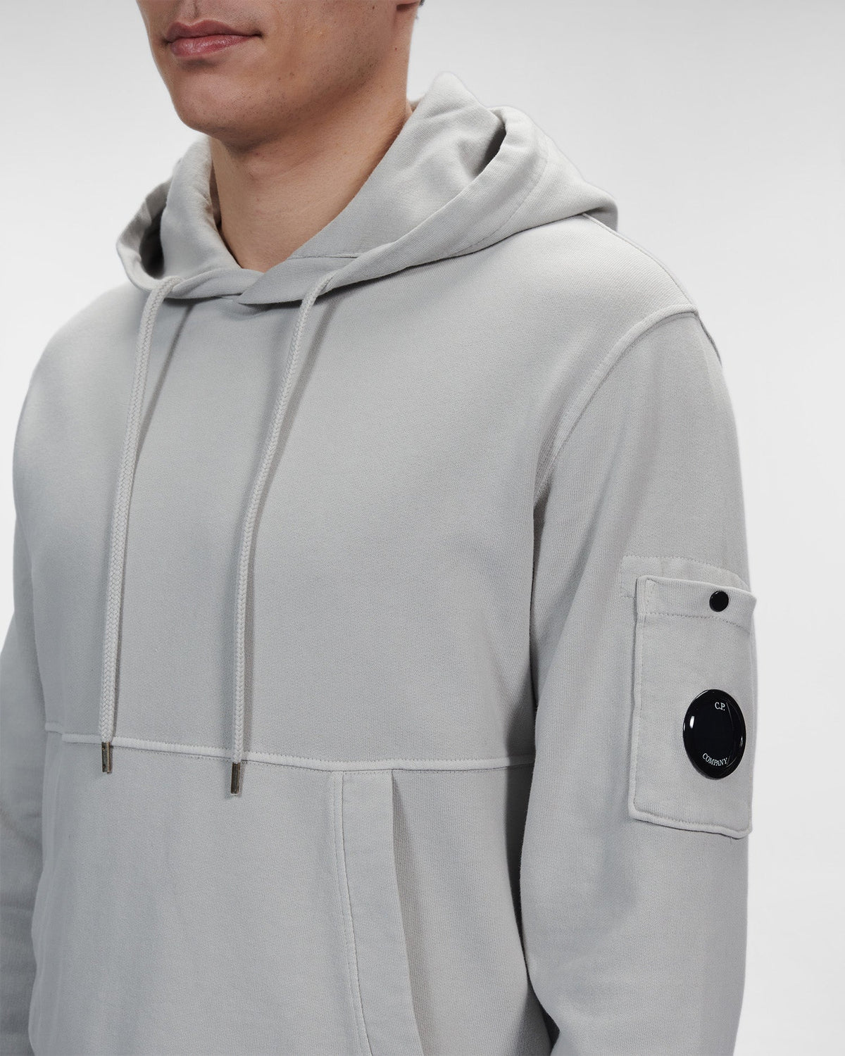C.P. Company Cotton Fleece Hoodie Flint Grey
