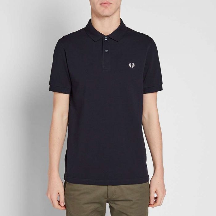 Fred Perry Slim Fit Plain Polo Navy