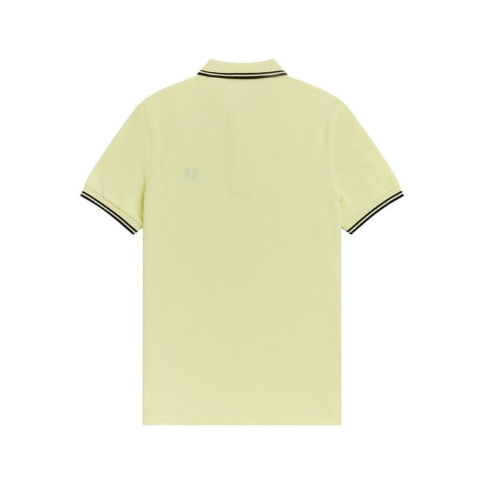 Fred Perry Slim Fit Twin Tipped Polo Wax Yellow Navy Black