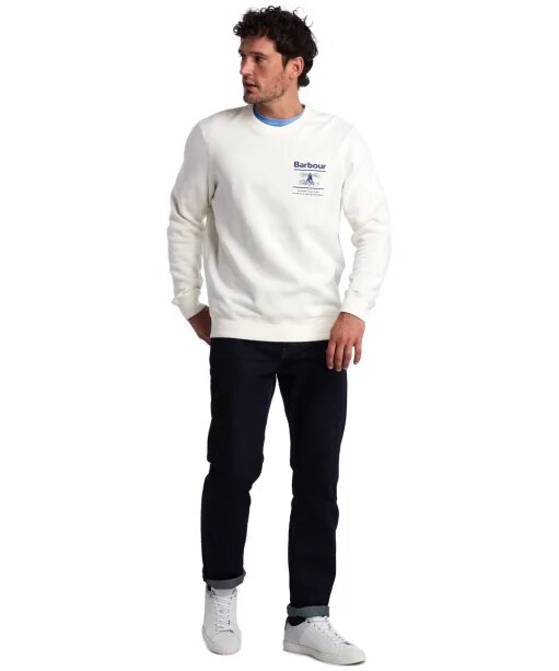 Barbour Reed Crew Sweatshirt Ecru