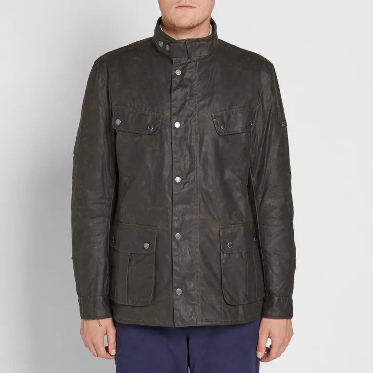 Barbour International Duke Waxed Jacket Sage