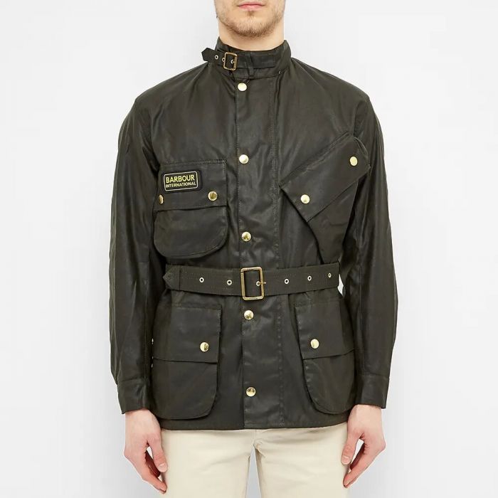 Barbour International Original Wax Jacket Sage Green