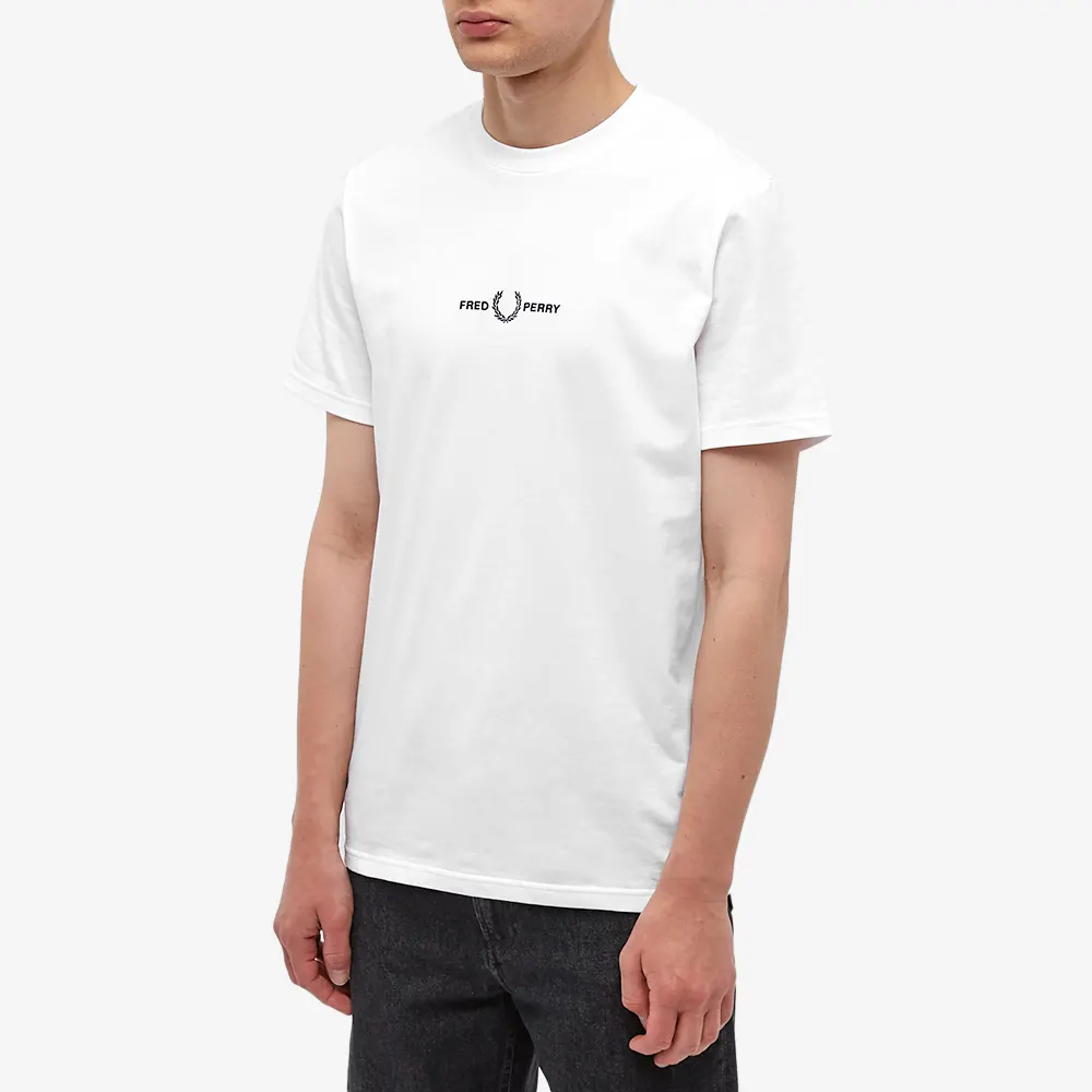 Fred Perry Embroidered Logo T-Shirt White