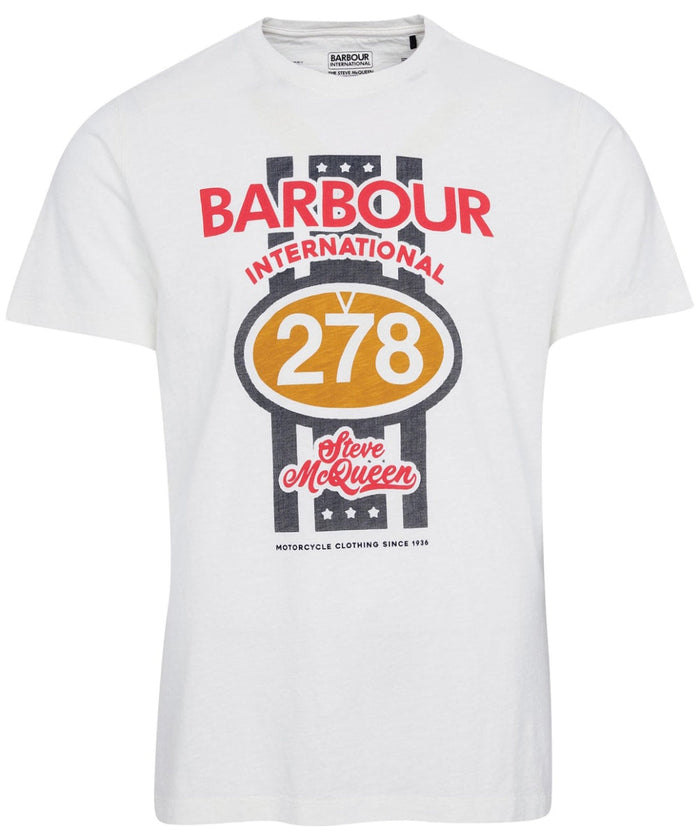 Barbour International SMQ Chase T-Shirt White