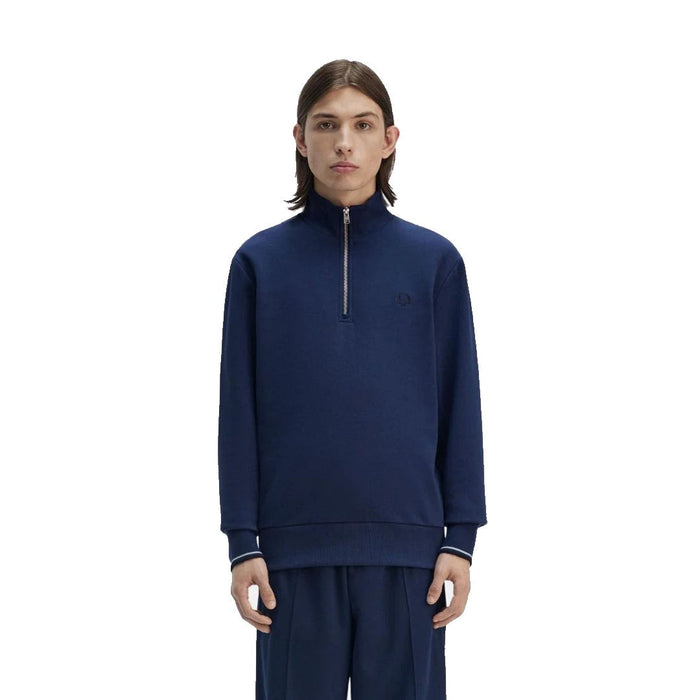 Fred Perry Half Zip Sweatshirt Tennis Blue