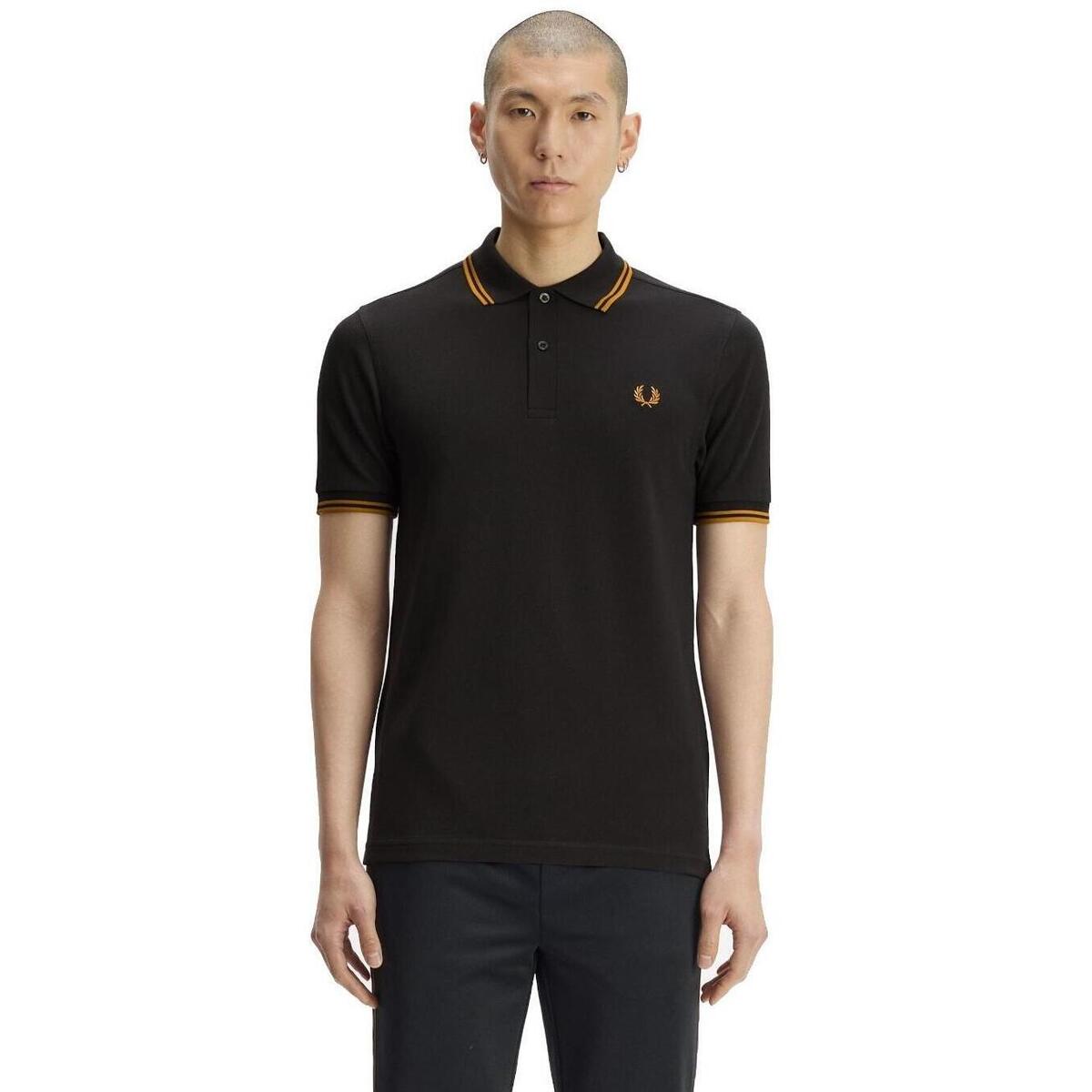 Fred Perry Slim Fit Twin Tipped Polo Grey