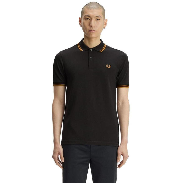 Fred Perry Slim Fit Twin Tipped Polo Grey