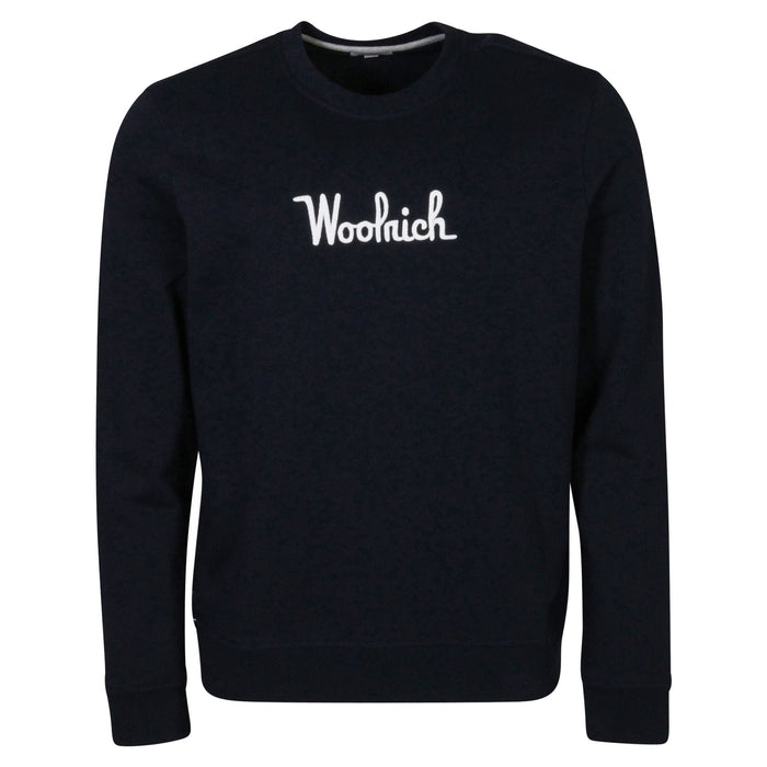 Woolrich Essential Crewneck Sweatshirt Melton Blue