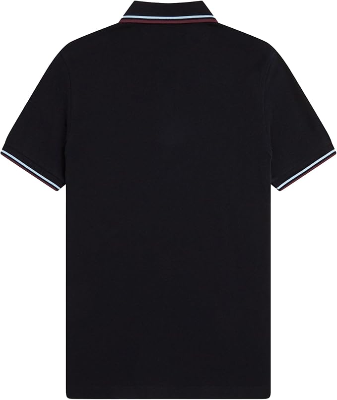 Fred Perry Slim Fit Twin Tipped Polo Navy / Blue / Oxblood