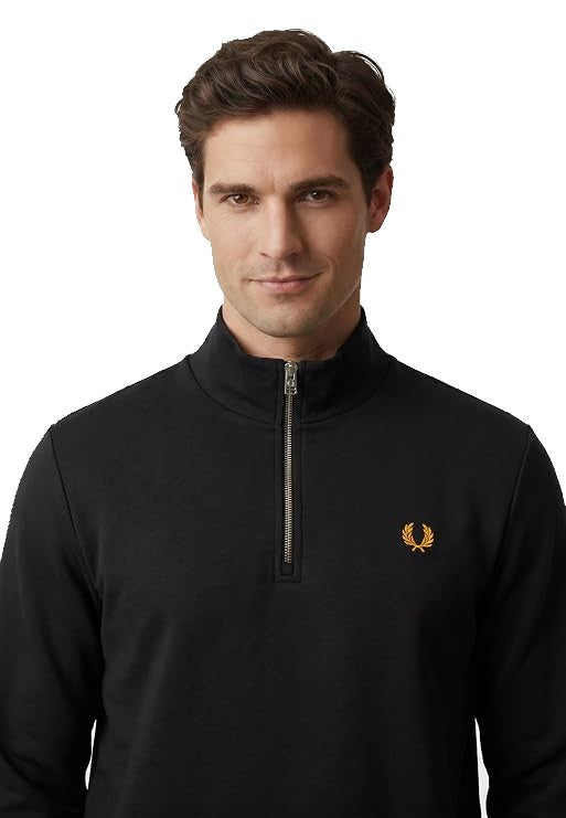 Fred Perry Sudadera Media Cremallera Anchor Grey / Golden