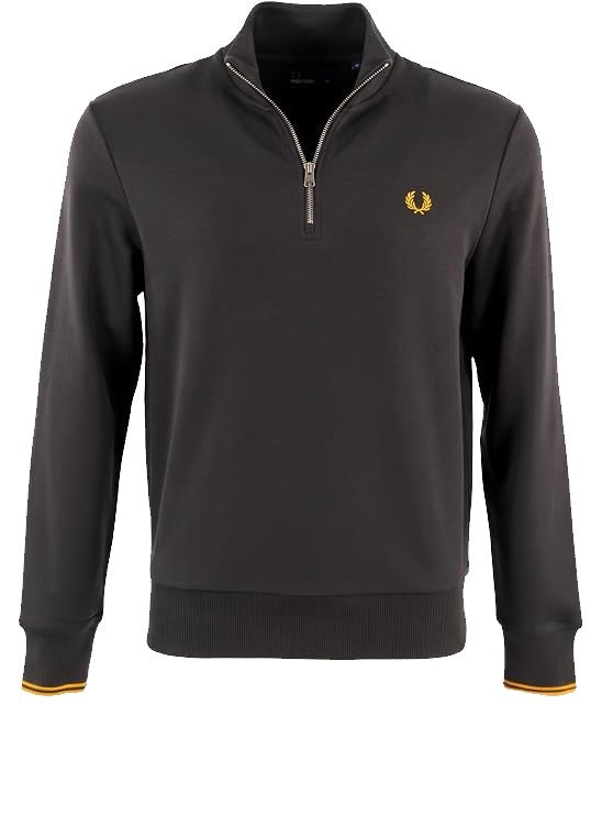 Fred Perry Sudadera Media Cremallera Anchor Grey / Golden