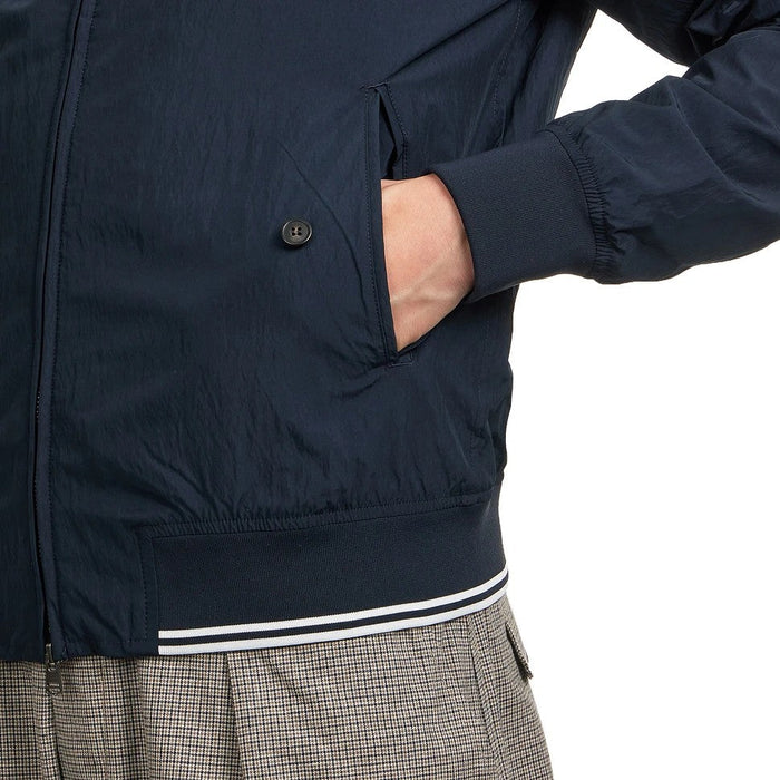 Fred Perry Crinkle Harrington Jacket Navy