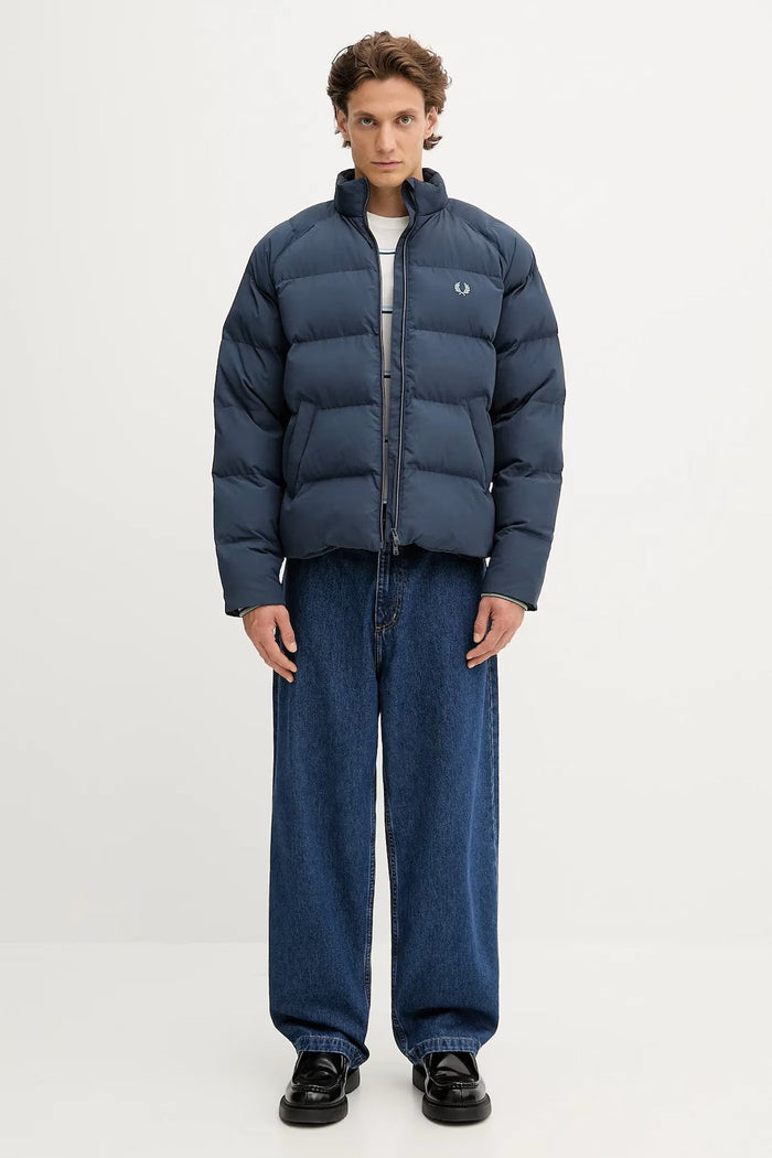 Fred Perry Raglan Sleeve Padded Jacket Dark Airforce