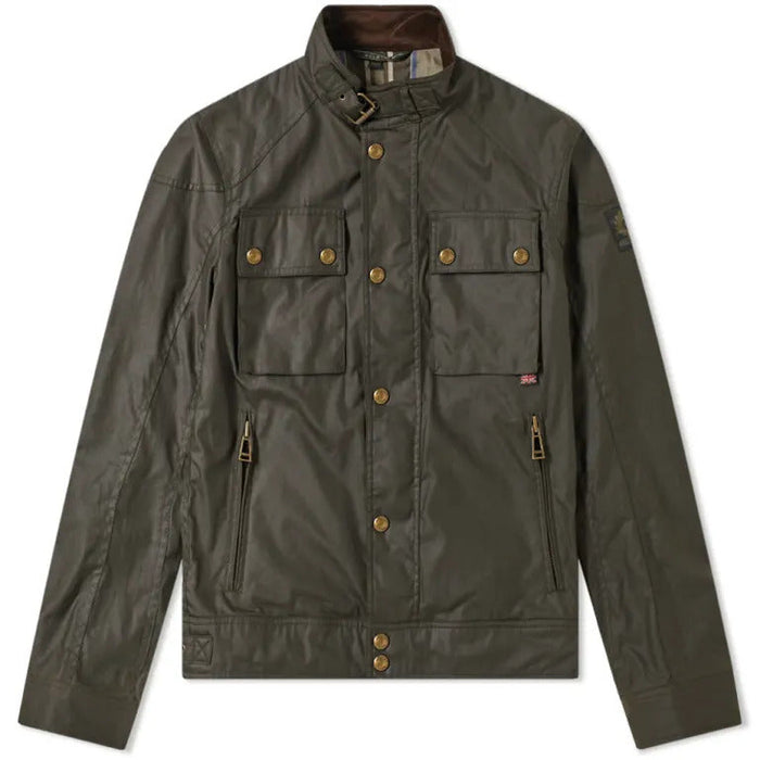 Belstaff Racemaster Waxed Jacket Faded Olive