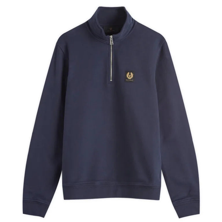 Belstaff Quarter Zip Sweatshirt Dark Ink