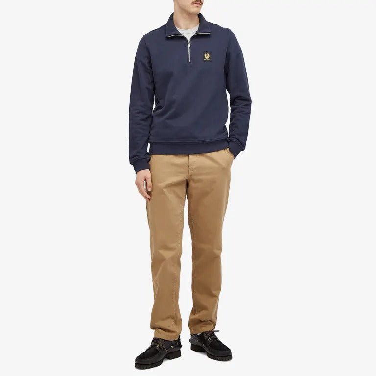 Belstaff Quarter Zip Sweatshirt Dark Ink