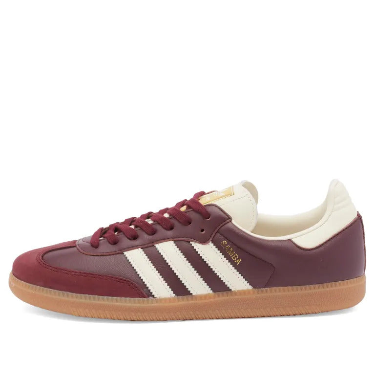 Adidas Samba OG Woman ID0477 Maroon/CreWht/Gold