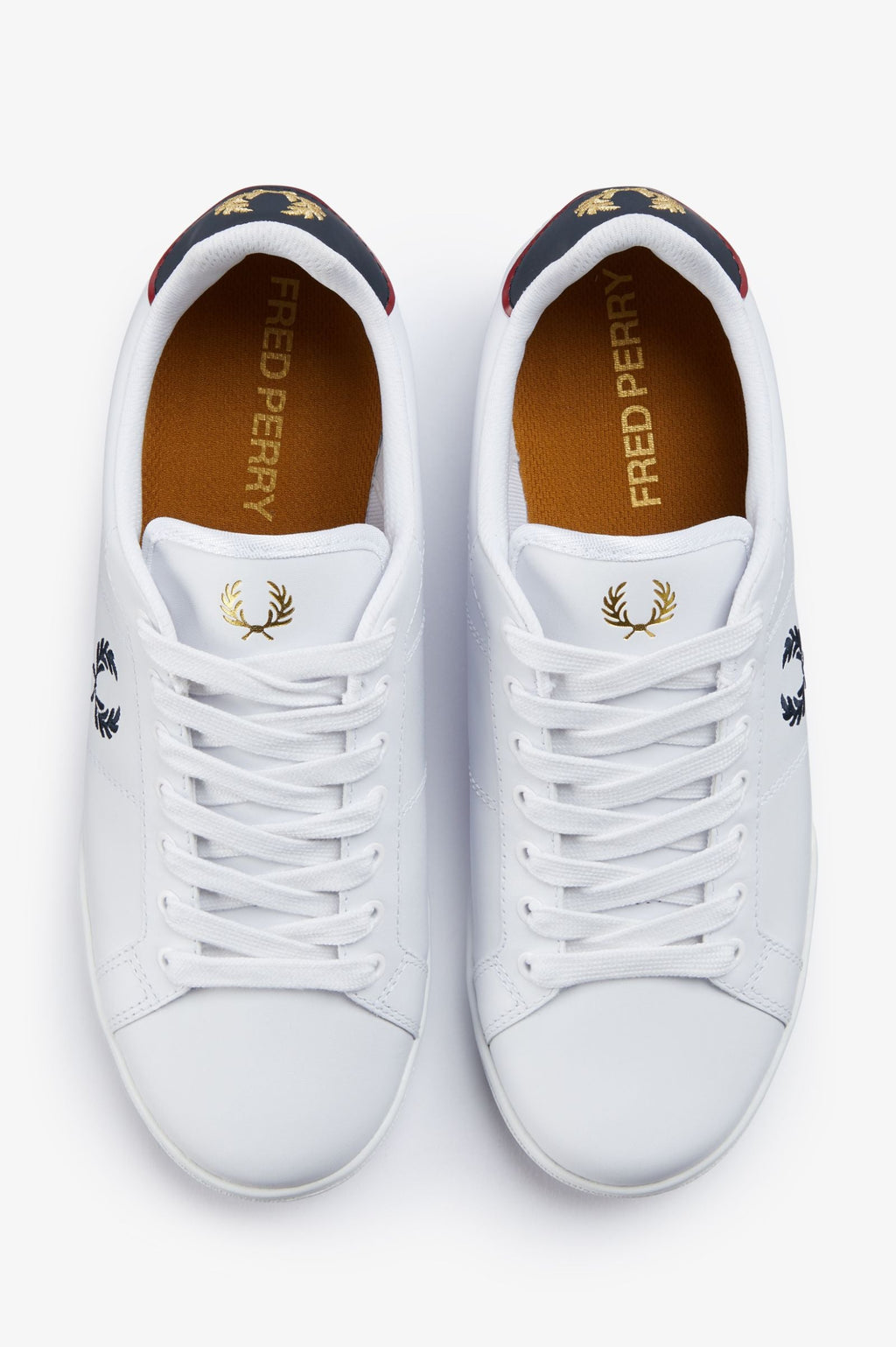 Fred Perry B722 Leather B6311 White / Navy
