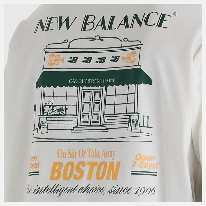 New Balance T-Shirt Grab a Bite Boston MT62S7YP White