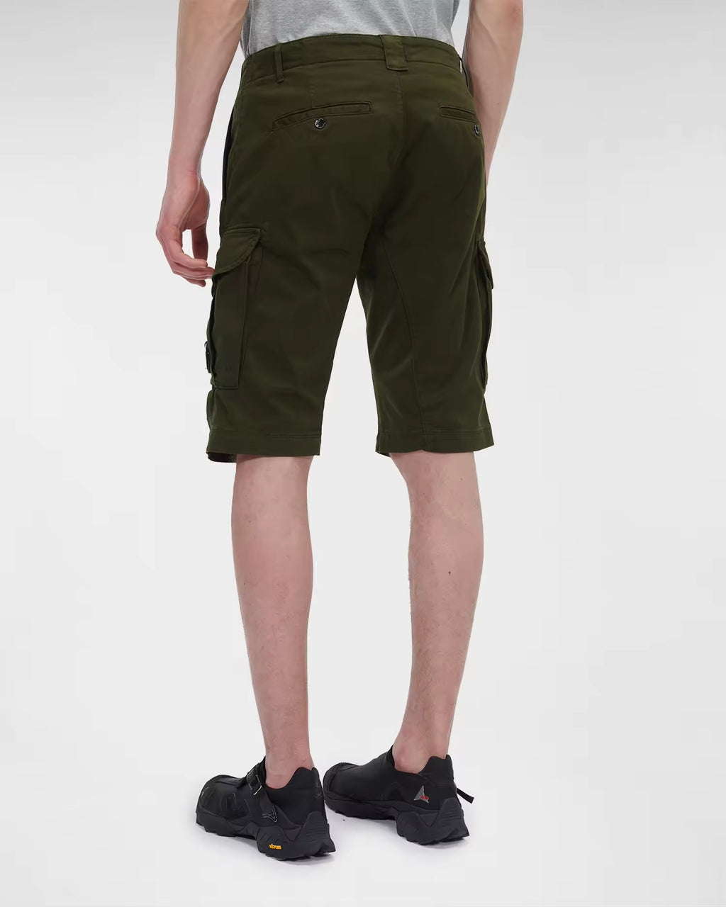 C.P. Company Stretch Sateen Cargo Shorts Ivy Green