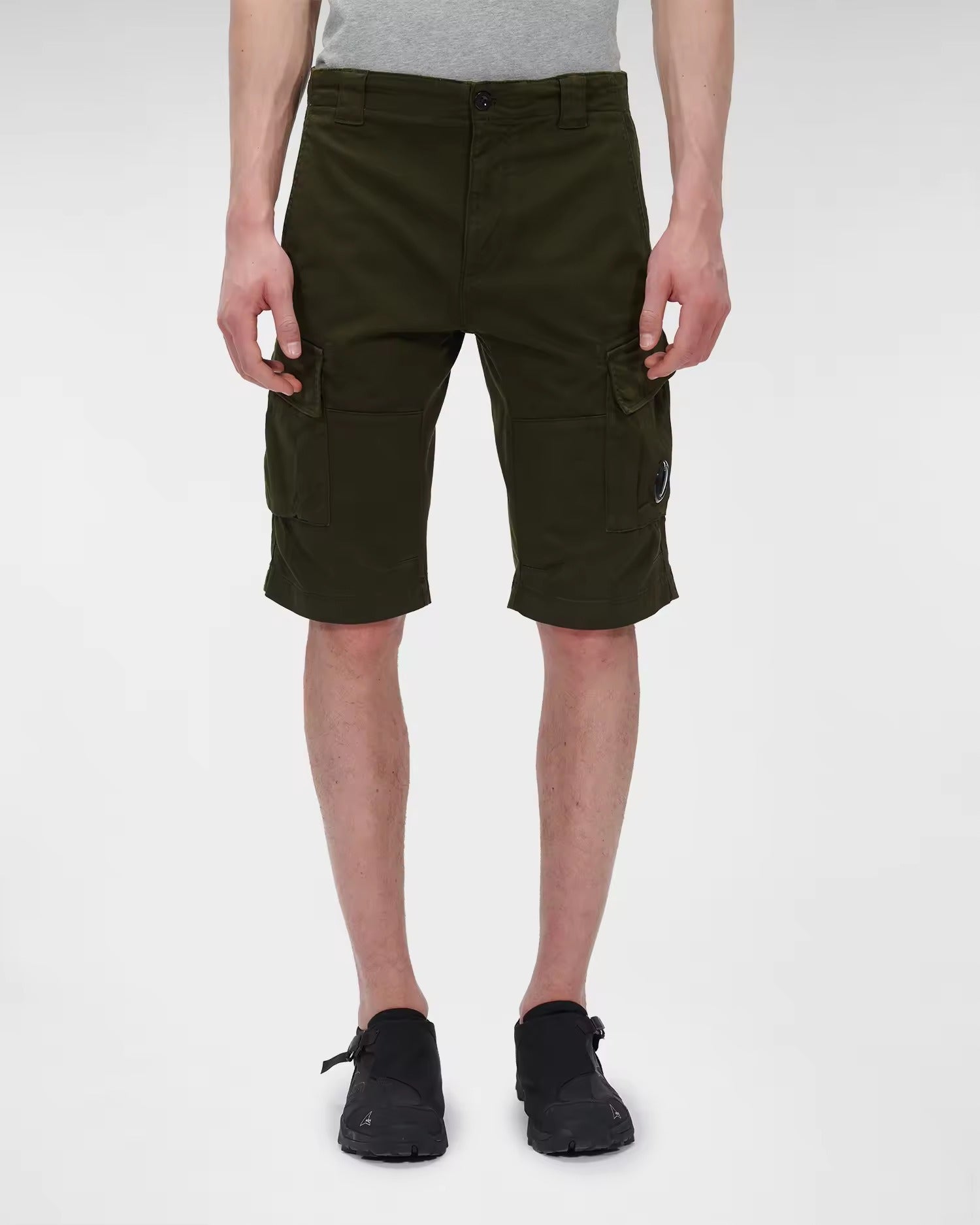 C.P. Company Stretch Sateen Cargo Shorts Ivy Green