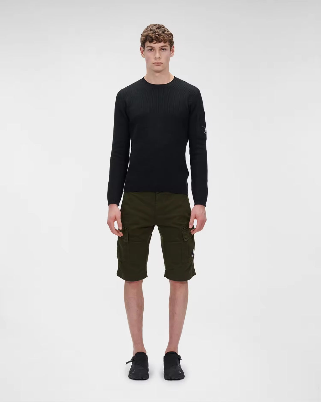 C.P. Company Stretch Sateen Cargo Shorts Ivy Green