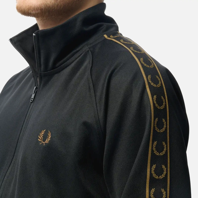 Fred Perry Contrast Tape Track Black / Warm Stone