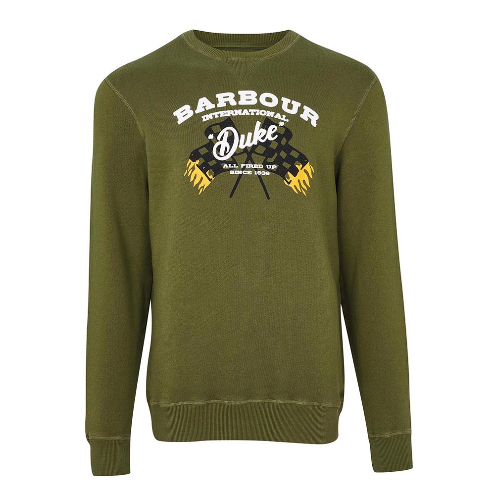 Barbour International Famous Duke Sweatshirt Vintage Green