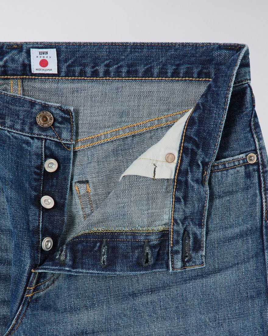 Edwin Regular Tapered Jeans L32 Blue Mid Dark Wash