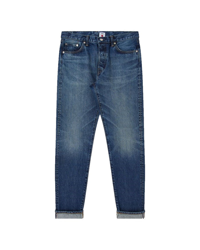 Edwin Slim Tapered Jeans L32 Blue Dark Used Made in Japan
