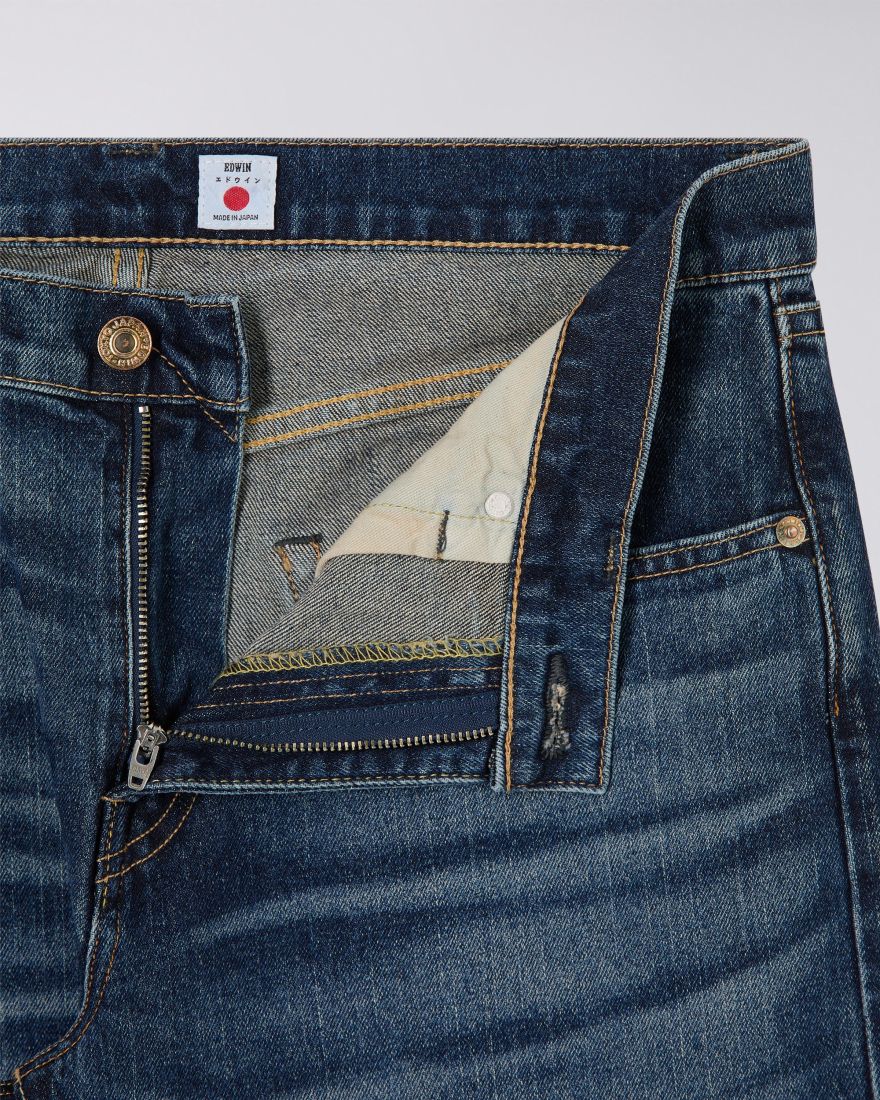 Edwin Regular Tapered Jeans L32 Blue Dark Used