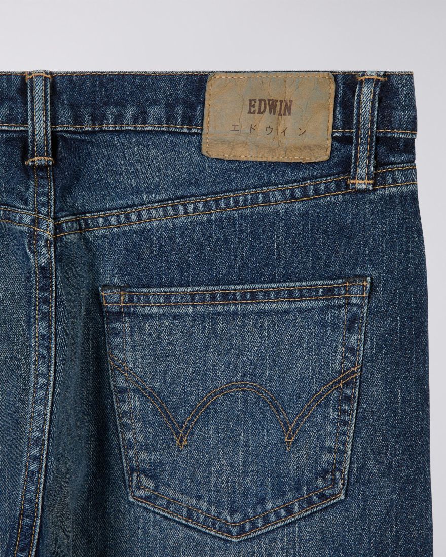 Edwin Regular Tapered Jeans L32 Blue Dark Used