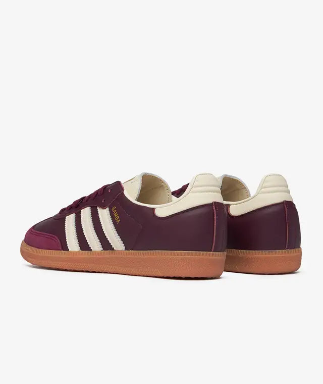 Adidas Samba OG Woman ID0477 Maroon/CreWht/Gold