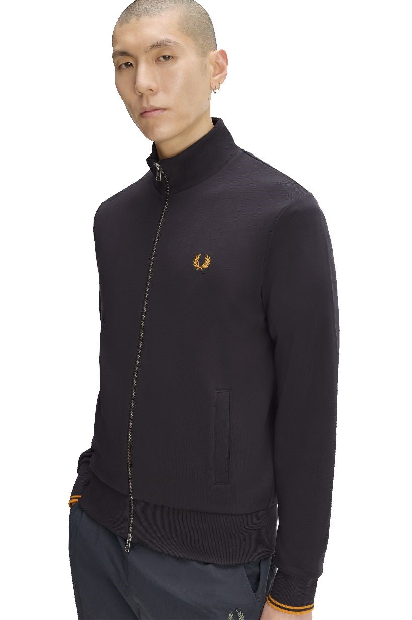 Fred Perry Zip Through Sweatshirt J3340 Anchor Grey