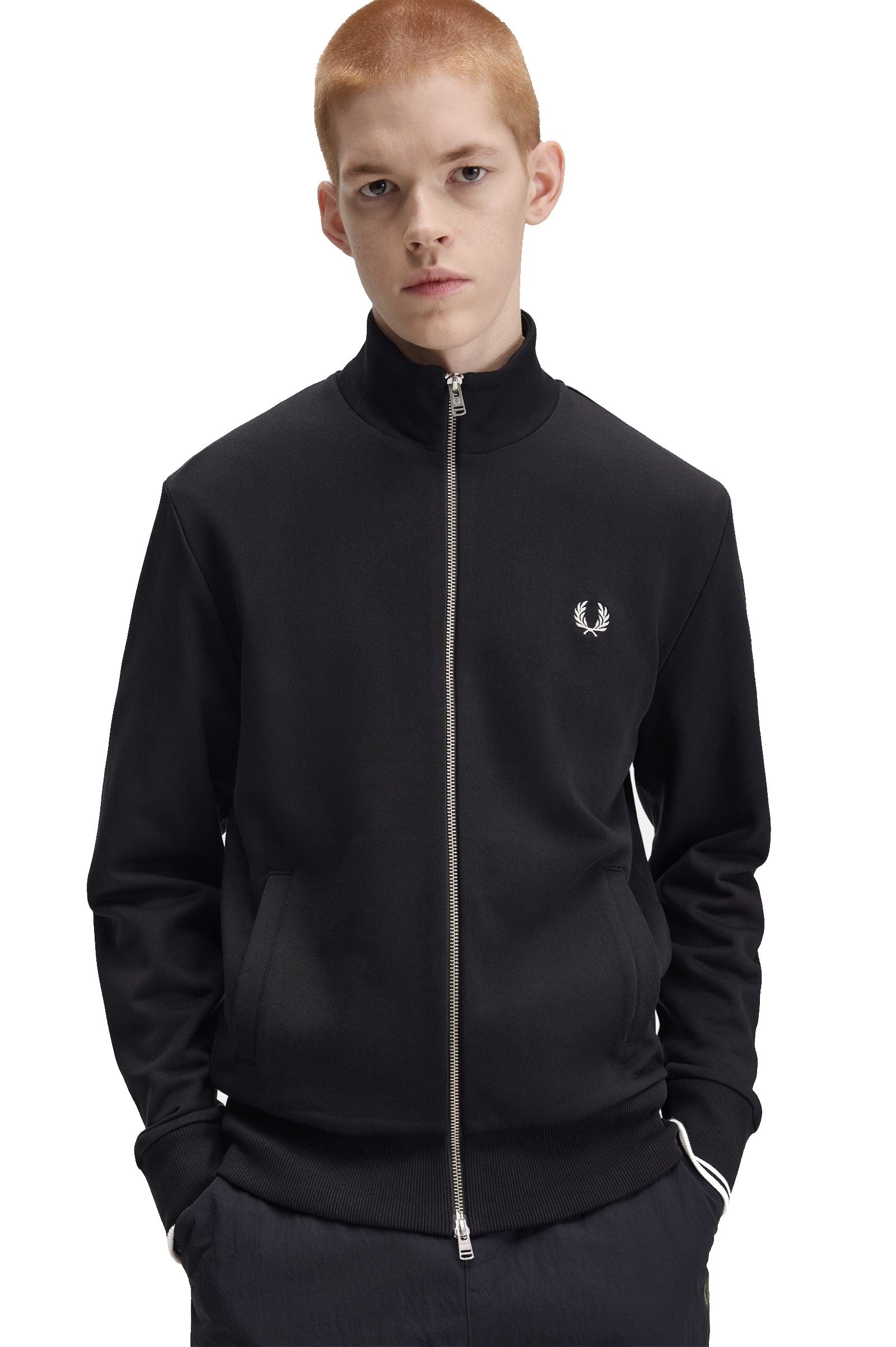 Fred Perry Zip Through Sweatshirt J3340 Black